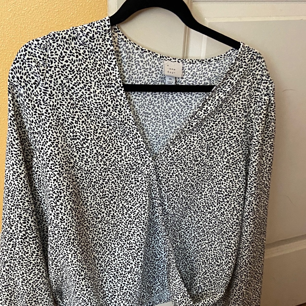 A New Day Monochrome Patterned Blouse